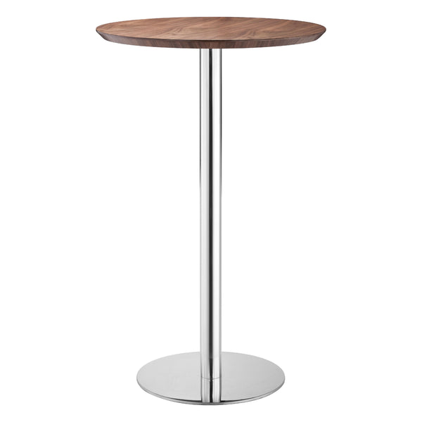 Zuo Round Bergen Pub Height Dining Table with Pedestal Base 100053 IMAGE 1