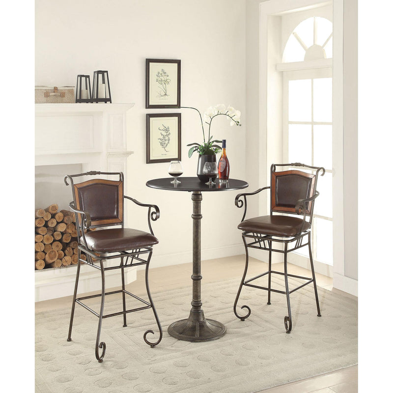 Coaster Furniture Round Oswego Counter Height Dining Table with Pedestal Base 100064 IMAGE 3