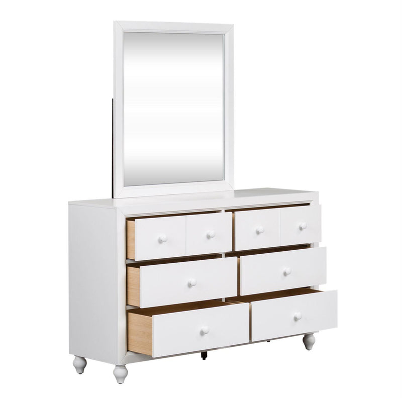 Liberty Furniture Industries Inc. Cottage View 6-Drawer Kids Dresser with Mirror 523-YBR-DM IMAGE 3