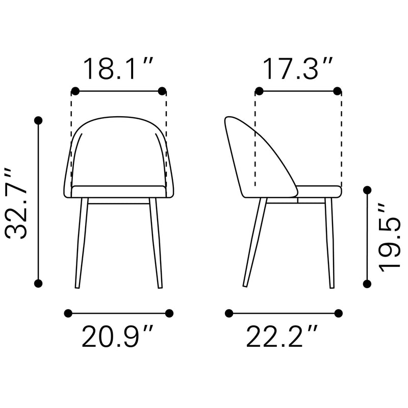 Zuo Cozy Dining Chair 101556 IMAGE 9