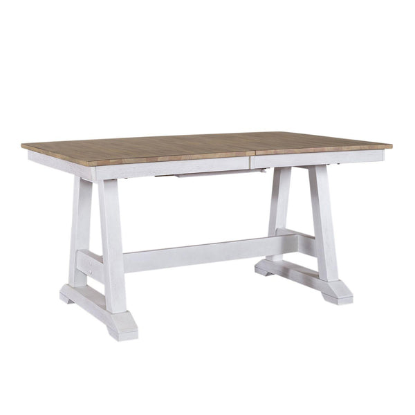 Liberty Furniture Industries Inc. Lindsey Farm Dining Table with Trestle Base 62WH-CD-TRS IMAGE 1
