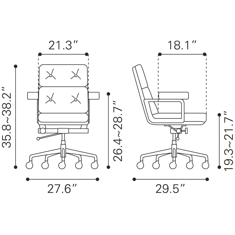 Zuo Office Chairs Office Chairs 109472 IMAGE 11