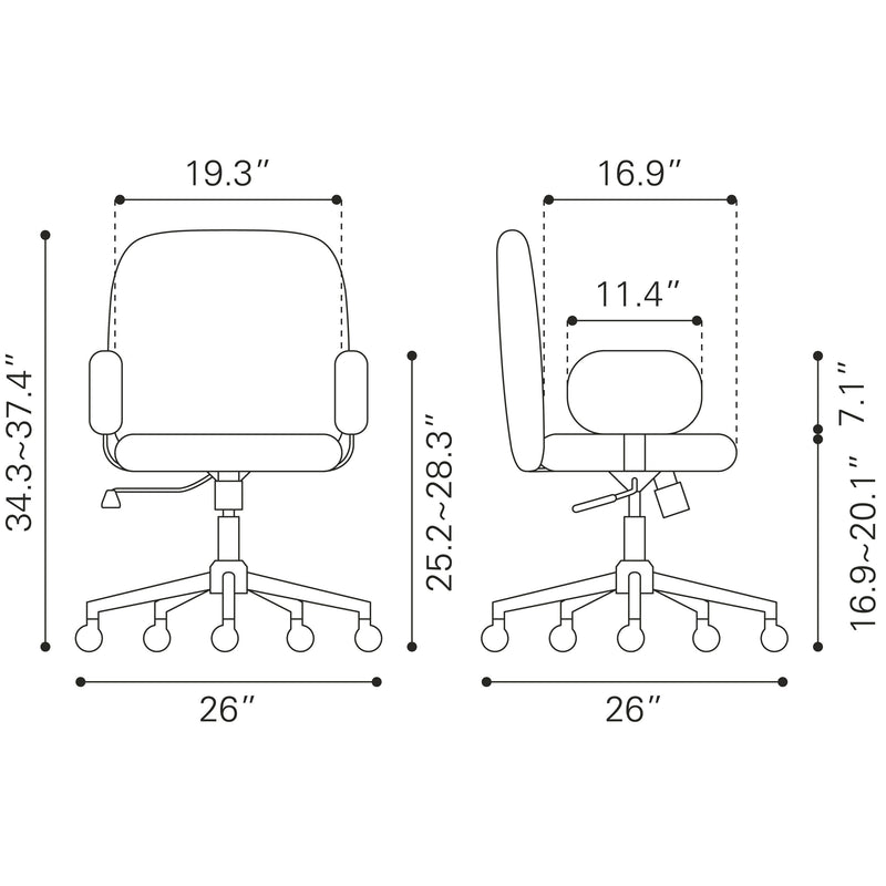 Zuo Office Chairs Office Chairs 109529 IMAGE 11