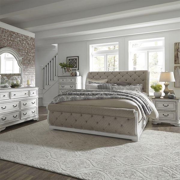 Liberty Furniture Industries Inc. Magnolia Manor 244-BR-QUSLDM 5 pc Queen Upholstered Sleigh Bedroom Set IMAGE 1
