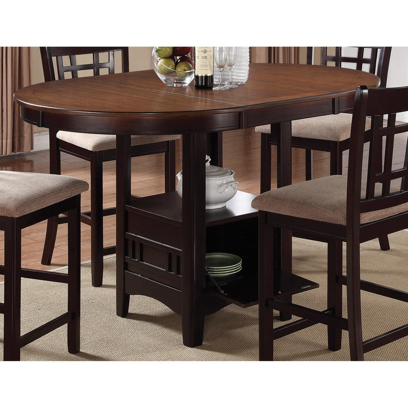 Coaster Furniture Oval Hudson Counter Height Dining Table with Pedestal Base 105278 IMAGE 4