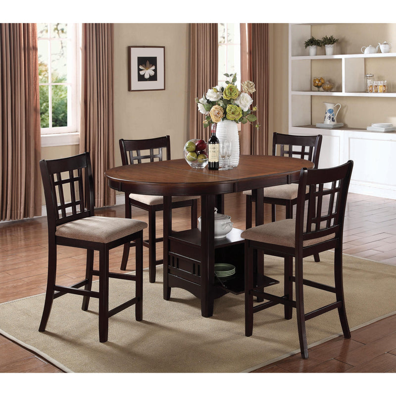 Coaster Furniture Oval Hudson Counter Height Dining Table with Pedestal Base 105278 IMAGE 5