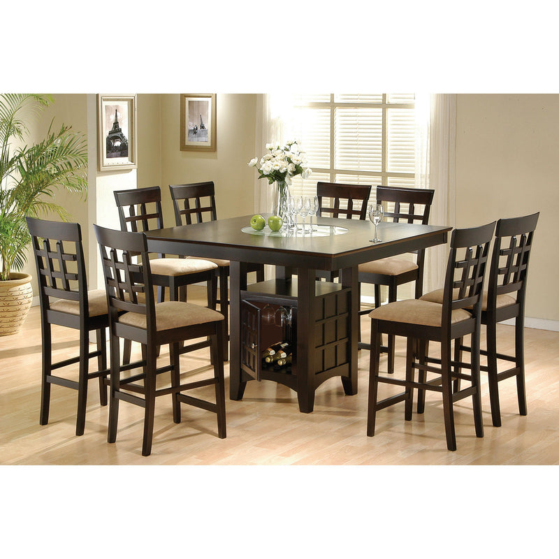 Coaster Furniture Square Clanton Counter Height Dining Table with Pedestal Base 100438 IMAGE 3