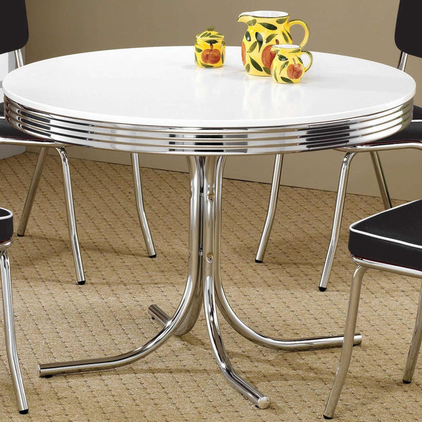 Coaster Furniture Round Cleveland Dining Table with Pedestal Base 2388 IMAGE 1