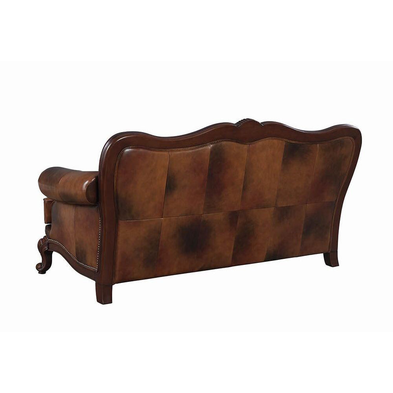 Coaster Furniture Victoria Stationary Leather Sofa 500681 IMAGE 2