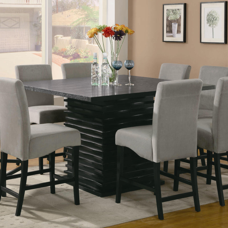 Coaster Furniture Square Stanton Counter Height Dining Table with Pedestal Base 102068 IMAGE 2