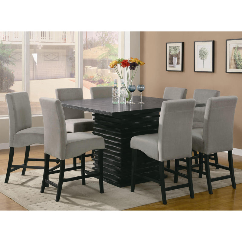 Coaster Furniture Square Stanton Counter Height Dining Table with Pedestal Base 102068 IMAGE 3