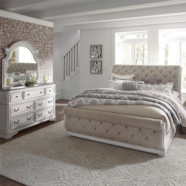 Liberty Furniture Industries Inc. Magnolia Manor 244-BR-KUSLDM 5 pc King Upholstered Sleigh Bedroom Set IMAGE 1