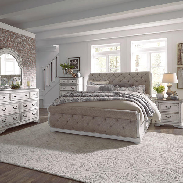 Liberty Furniture Industries Inc. Magnolia Manor 244-BR-KUSLDMCN 7 pc King Upholstered Sleigh Bedroom Set IMAGE 1