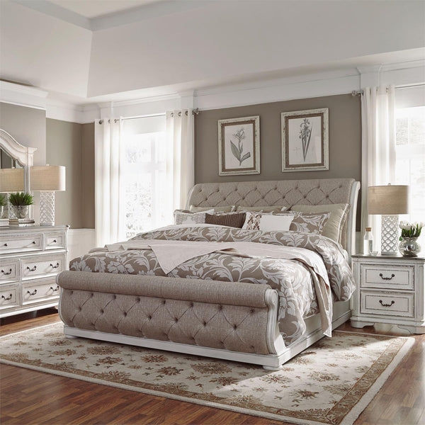 Liberty Furniture Industries Inc. Magnolia Manor 244-BR-KUSLDMN 6 pc King Upholstered Sleigh Bedroom Set IMAGE 1