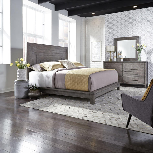 Liberty Furniture Industries Inc. Modern Farmhouse 406-BR-QPLDM 5 pc Queen Platform Bedroom Set IMAGE 1