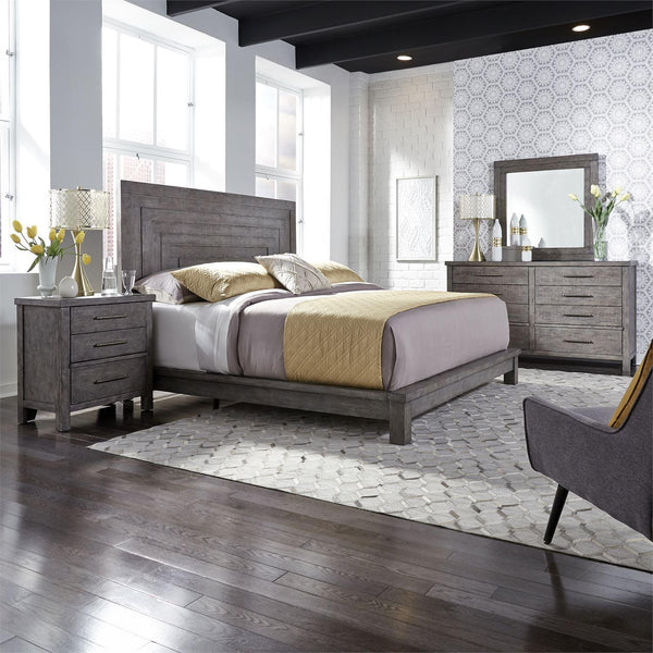 Liberty Furniture Industries Inc. Modern Farmhouse 406-BR-QPLDMN 6 pc Queen Platform Bedroom Set IMAGE 1