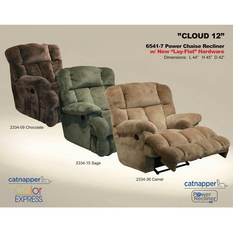 Catnapper Cloud 12 Power Fabric Recliner 6541-7 2334-36 IMAGE 2