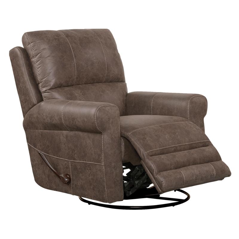 Catnapper Maddie Swivel Glider Leather Look Fabric Recliner 4753-5 1304-59/3304-59 IMAGE 2