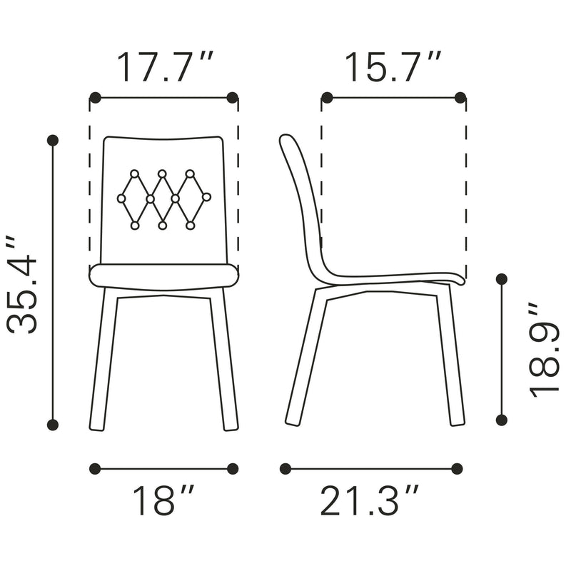 Zuo Orebro Dining Chair 100071 IMAGE 8