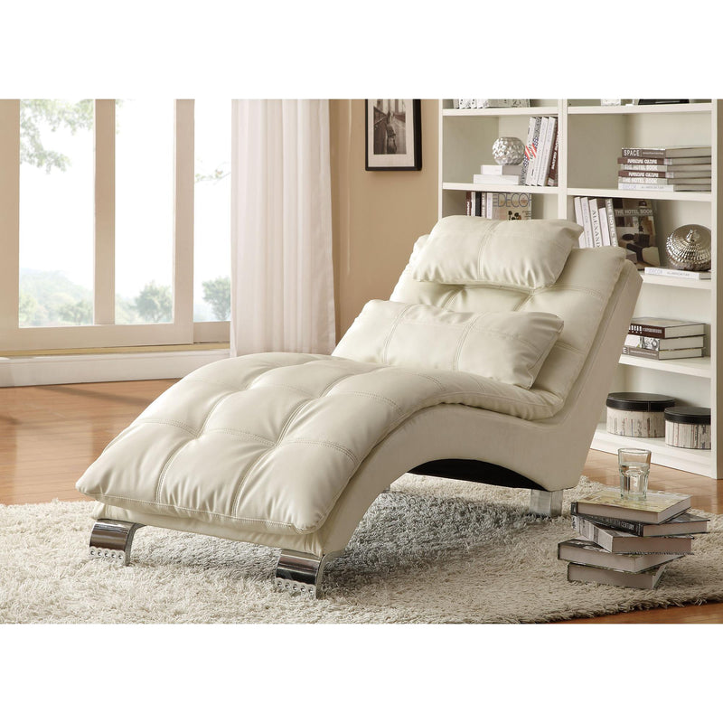 Coaster Furniture Dilleston Leatherette Chaise 550078 IMAGE 1