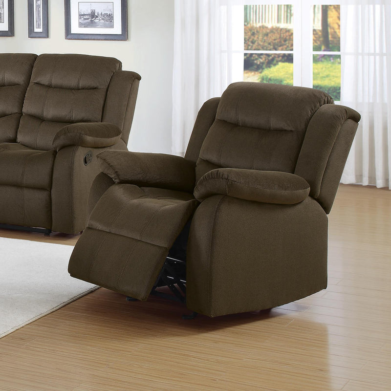 Coaster Furniture Rodman Glider Fabric Recliner 601883 IMAGE 2