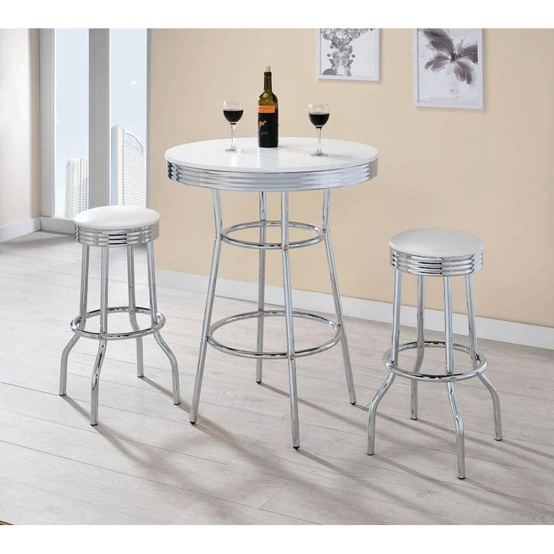 Coaster Furniture Round Cleaveland Pub Height Dining Table with Pedestal Base 2300 IMAGE 4