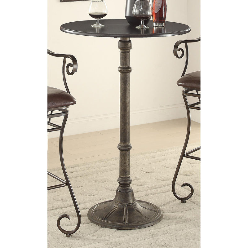 Coaster Furniture Round Oswego Counter Height Dining Table with Pedestal Base 100064 IMAGE 2