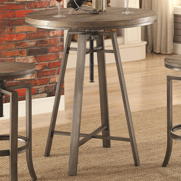 Coaster Furniture Round Adjustable Height Dining Table with Pedestal Base 101811 IMAGE 1