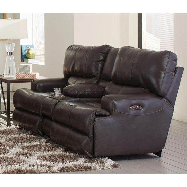 Catnapper Wembley Power Reclining Leather Loveseat 64589 1283-28/3083-28 IMAGE 1