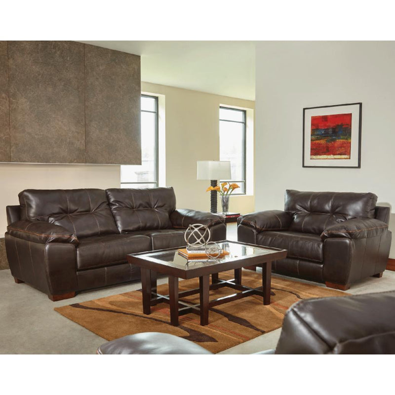 Jackson Furniture Hudson Stationary Faux Leather Sofa 4396-03 1152-09/1252-09 IMAGE 2
