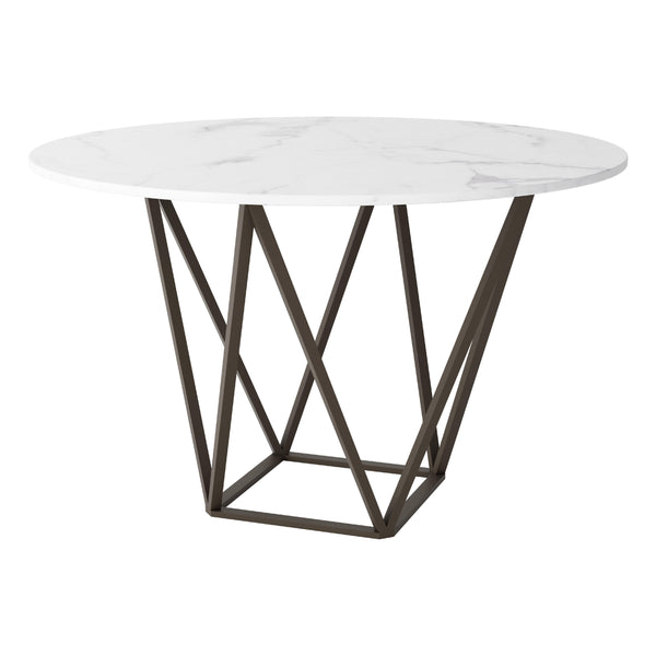 Zuo Round Tintern Dining Table with Faux Marble Top & Pedestal Base 100715 IMAGE 1