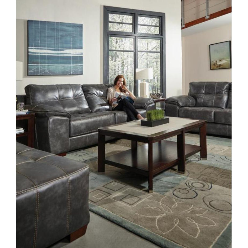 Jackson Furniture Hudson Stationary Faux Leather Sofa 4396-03 1152-78/1252-78 IMAGE 2