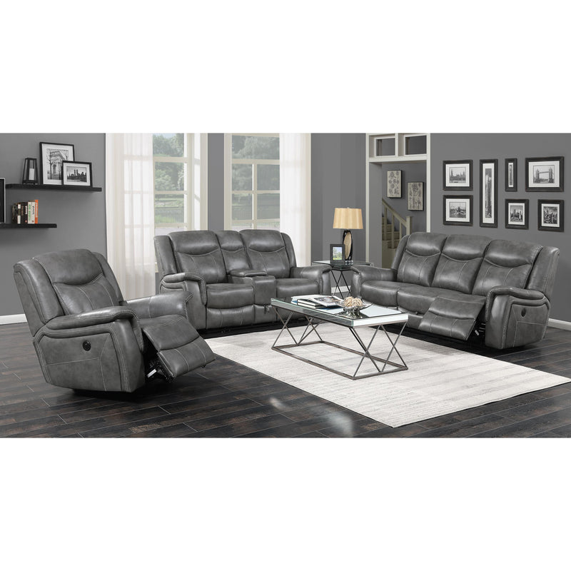 Coaster Furniture Conrad Glider Leatherette Recliner with Wall Recline 650356 IMAGE 2