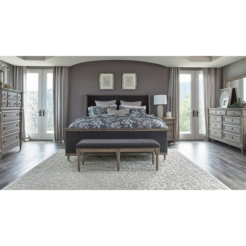 Coaster Furniture Alderwood King Upholstered Panel Bed 223121KE IMAGE 3