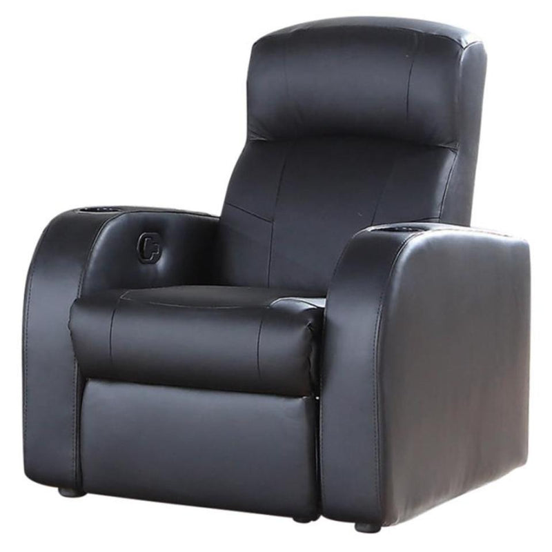 Coaster Furniture Cyrus Leather Match Reclining Home Theater Seating with Wall Recline 600001-S4A IMAGE 2