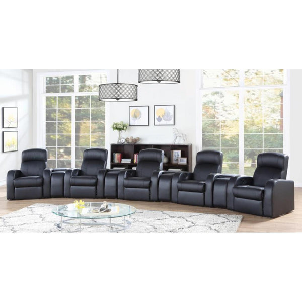 Coaster Furniture Cyrus Leather Match Reclining Home Theater Seating with Wall Recline 600001-S5A IMAGE 1
