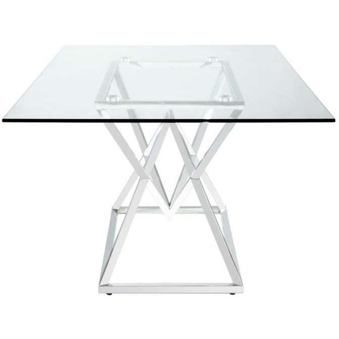 Coaster Furniture Beaufort Dining Table with Glass Top and Pedestal Base 109451 IMAGE 3
