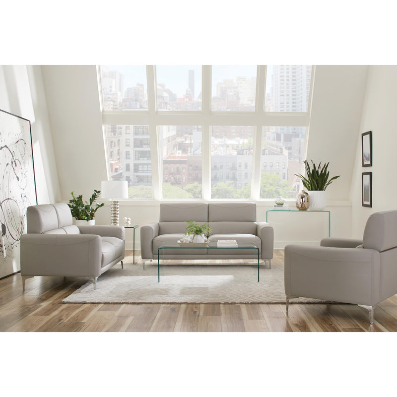 Coaster Furniture Glenmark Stationary Leatherette Sofa 509731 IMAGE 3