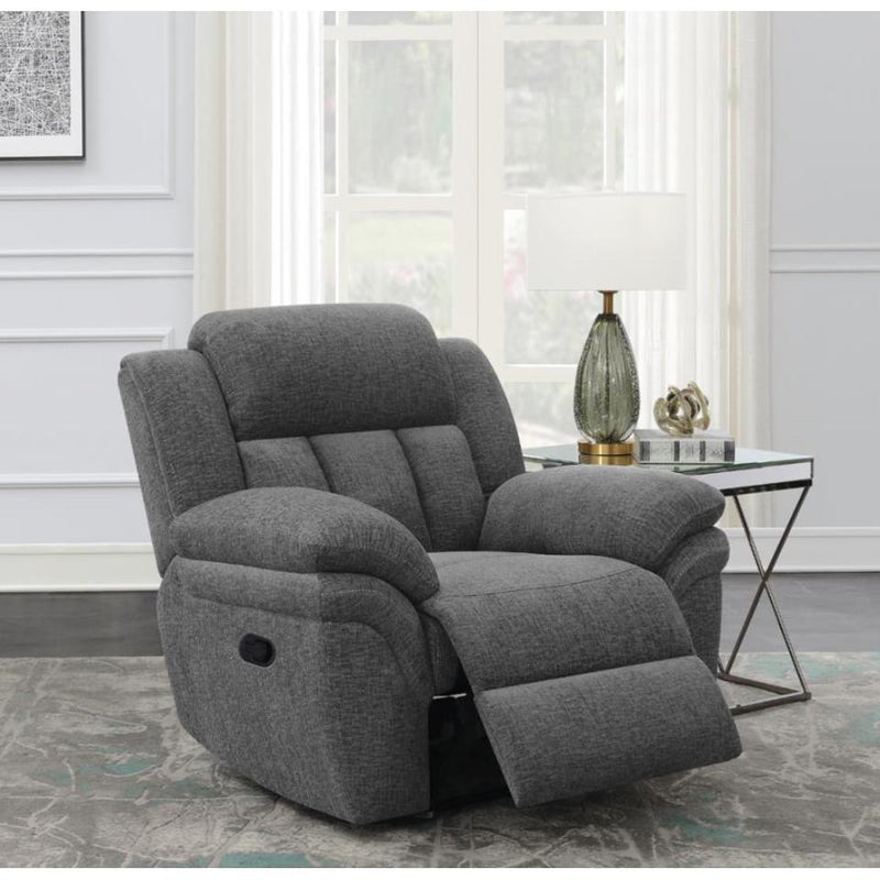 Coaster Furniture Bahrain Glider Fabric Recliner with Wall Recline 609543 IMAGE 10