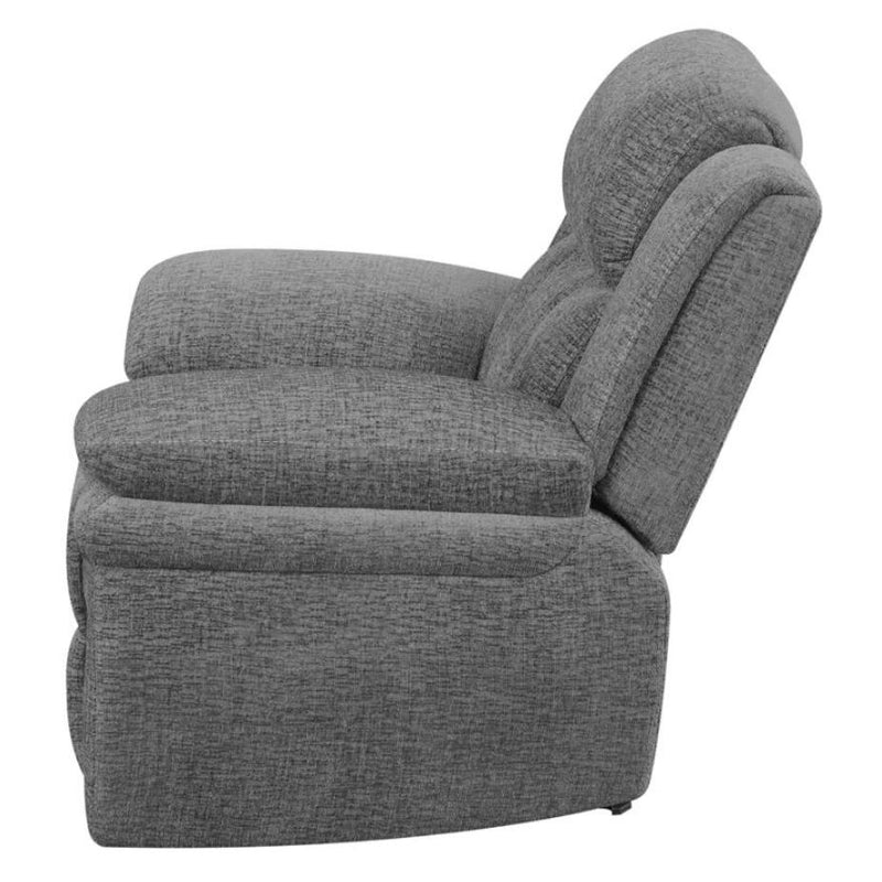 Coaster Furniture Bahrain Glider Fabric Recliner with Wall Recline 609543 IMAGE 3
