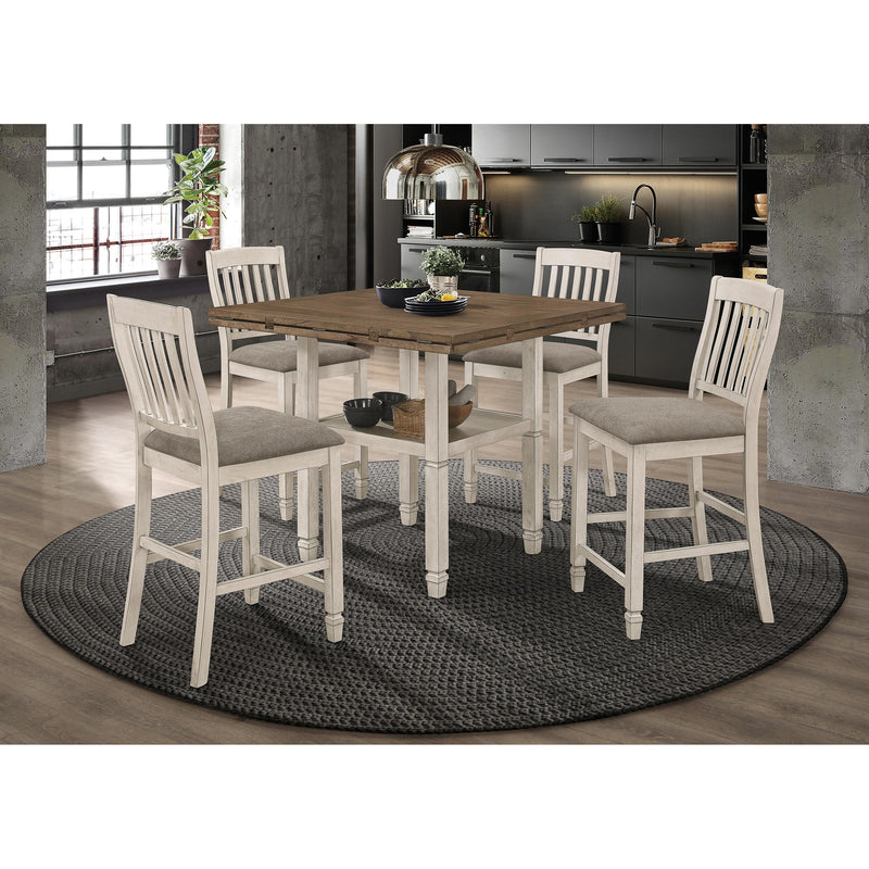Coaster Furniture Square Sarasota Counter Height Dining Table with Pedestal Base 192818 IMAGE 2