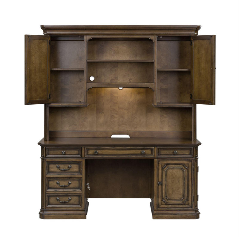 Liberty Furniture Industries Inc. Office Desks Desks With Hutch 487-HOJ-JEC IMAGE 2