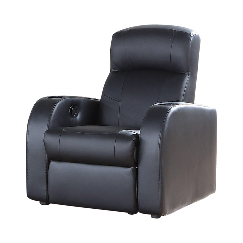 Coaster Furniture Cyrus Leather match Reclining Home Theater Seating (with Wall Recline) 600001-S4B IMAGE 2