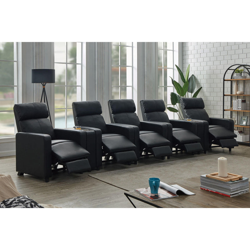 Coaster Furniture Toohey Leatherette Reclining Home Theater Seating 600181/600182/600181/600181/600181/600182/600181 IMAGE 2