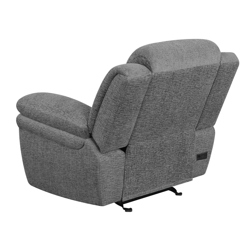 Coaster Furniture Bahrain Power Glider Fabric Recliner with Wall Recline 609543P IMAGE 3