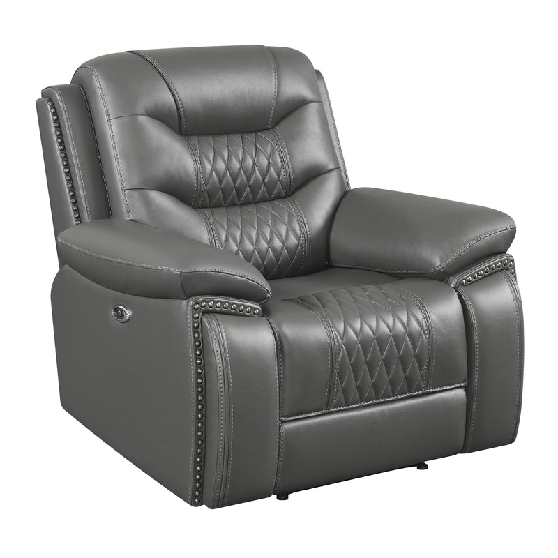Coaster Furniture Flamenco Power Leatherette Recliner with Wall Recline 610206P IMAGE 1