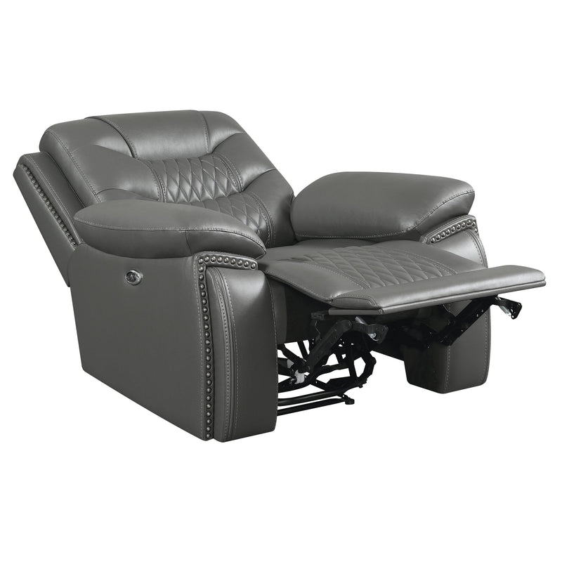Coaster Furniture Flamenco Power Leatherette Recliner with Wall Recline 610206P IMAGE 7