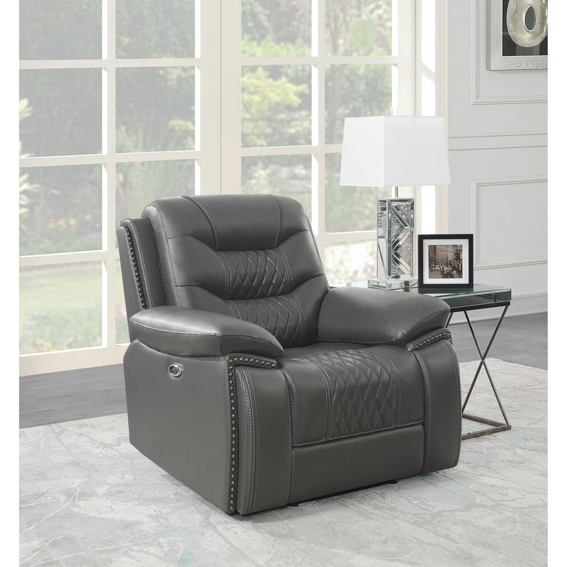 Coaster Furniture Flamenco Power Leatherette Recliner with Wall Recline 610206P IMAGE 9
