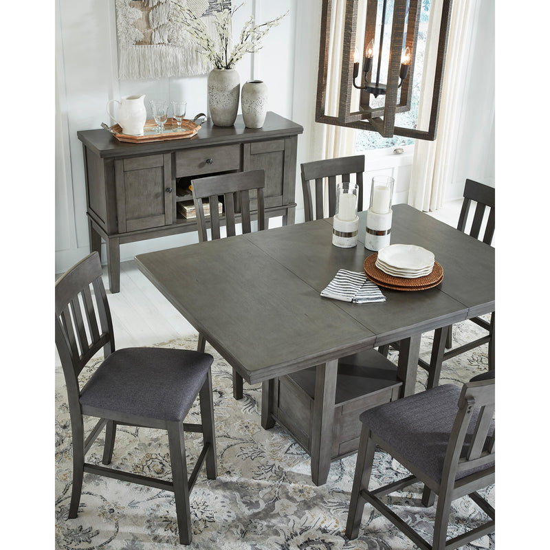 Signature Design by Ashley Hallanden Counter Height Dining Table with Pedestal Base D589-42 IMAGE 7