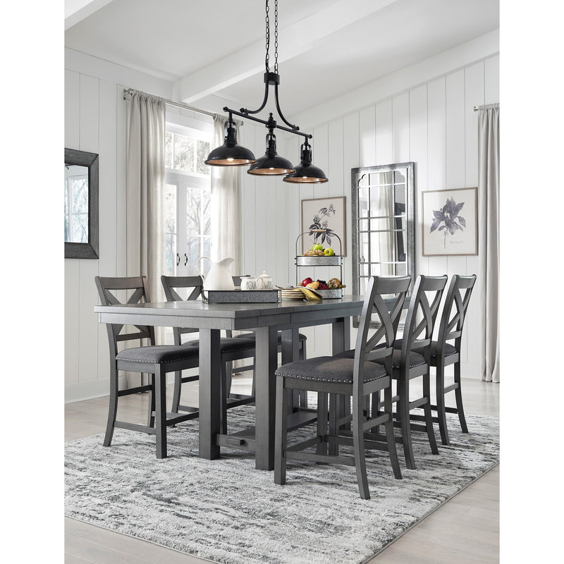 Signature Design by Ashley Myshanna Counter Height Dining Table with Trestle Base D629-32 IMAGE 11